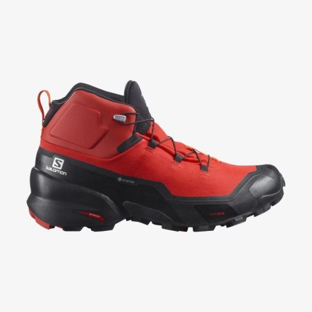 Salomon CROSS HIKE MID GORE-TEX Mens Hiking Boots Red UK NIAY